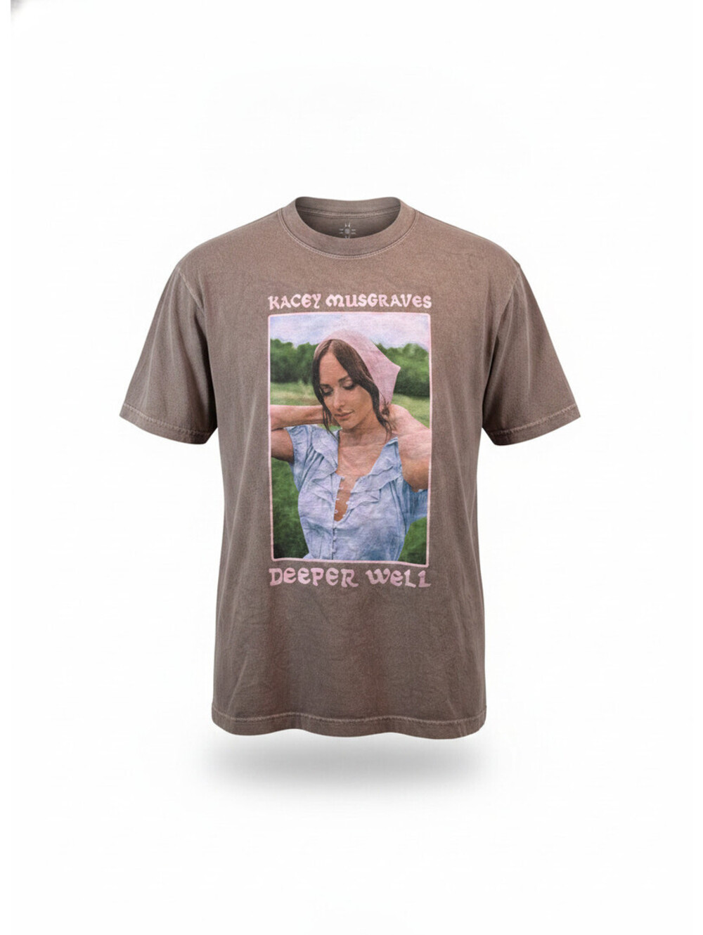 Kacey Musgraves Deeper Well Album Tracklist T-Shirt Medium Washed Brown Merch